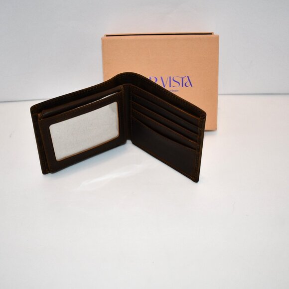 STAR VISTA Falcon V2 Vintage Slim Bifold Leather Wallet NWT - Picture 3 of 4